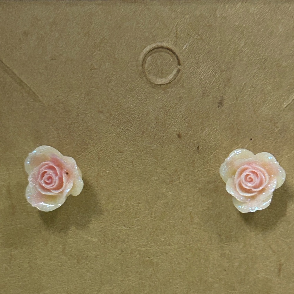 Handmade resin post earrings